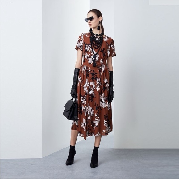 SIMPLY VERA WANG Smock Detail Asymmetrical Dress - Picture 3 of 8